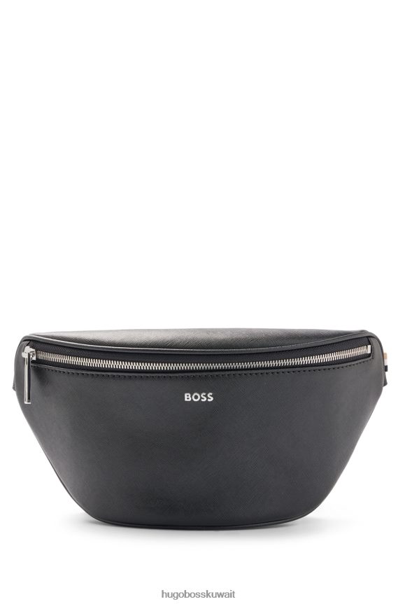 4TFNJN5835 أسود Hugo Boss حقيبة هوغو بحزام منظم مع حروف الشعار باللون الأسود