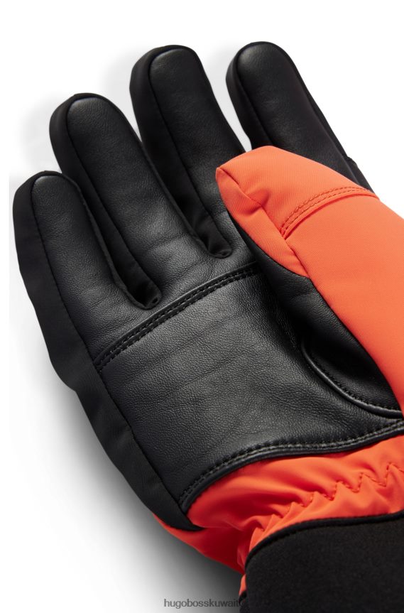 4TFNJN5851 البرتقالي Hugo Boss × قفازات اللحظة المثالية مع علامة تجارية كبسولة