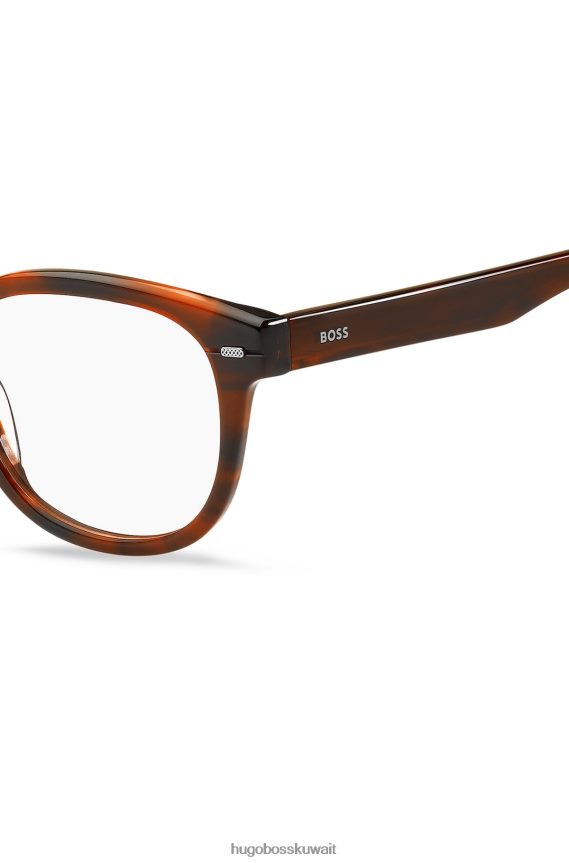 4TFNJN5856 حزمة مسبقة متنوعة Hugo Boss إطارات بصرية من أسيتات هوغو هافانا مع مسامير معدنية متنوعة