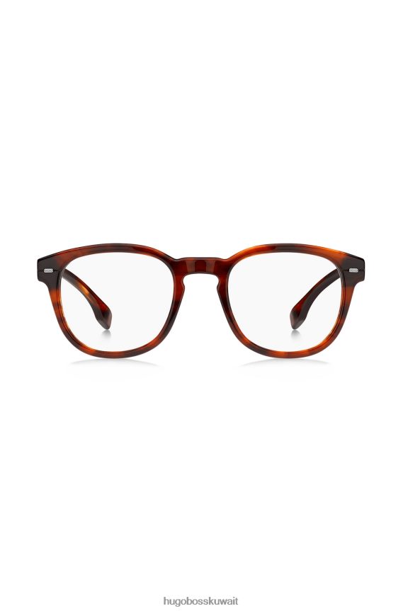 4TFNJN5856 حزمة مسبقة متنوعة Hugo Boss إطارات بصرية من أسيتات هوغو هافانا مع مسامير معدنية متنوعة