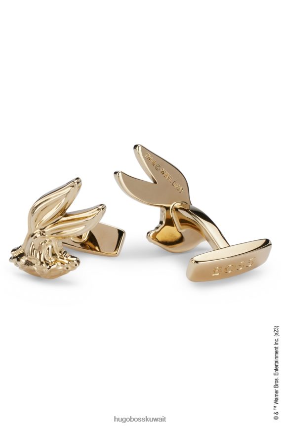 4TFNJN5858 ذهب Hugo Boss أزرار أكمام شخصية لوني تونز × من النحاس الذهبي اللون