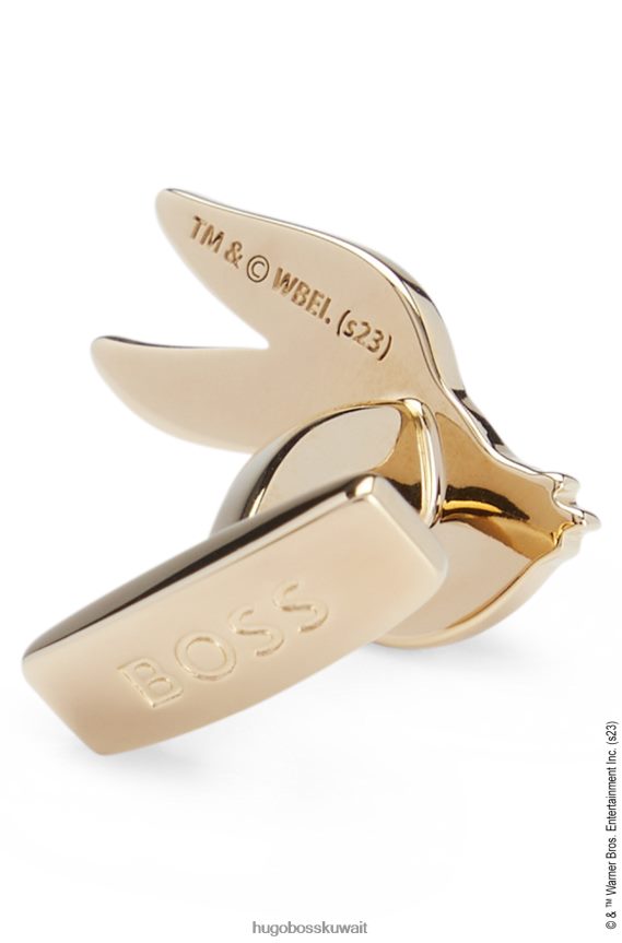 4TFNJN5858 ذهب Hugo Boss أزرار أكمام شخصية لوني تونز × من النحاس الذهبي اللون