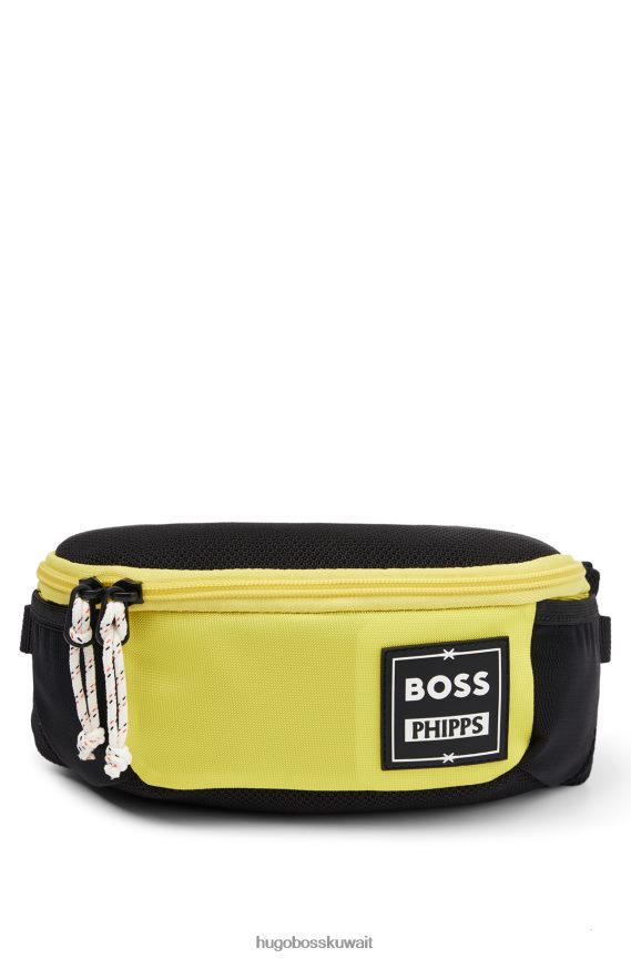 4TFNJN5859 أصفر Hugo Boss × حقيبة حزام من مادة معاد تدويرها من فيبس