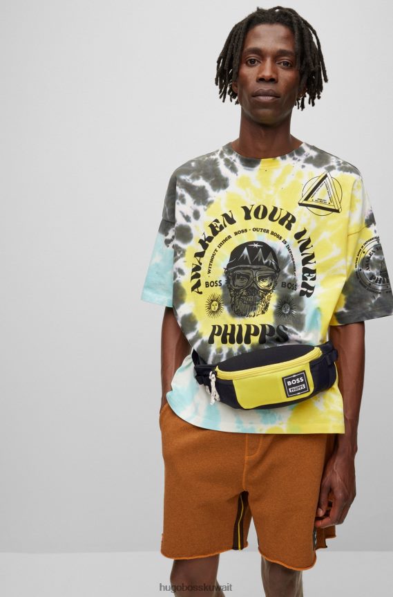 4TFNJN5859 أصفر Hugo Boss × حقيبة حزام من مادة معاد تدويرها من فيبس