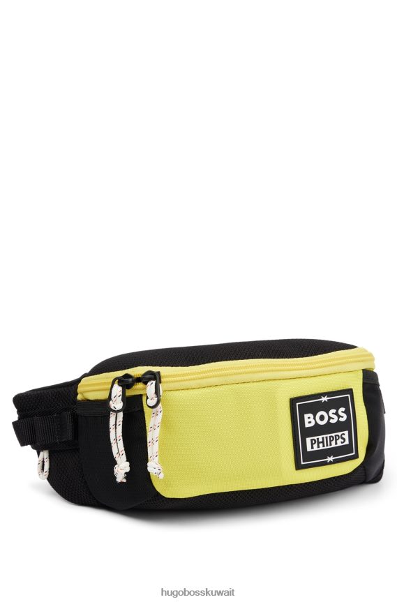 4TFNJN5859 أصفر Hugo Boss × حقيبة حزام من مادة معاد تدويرها من فيبس