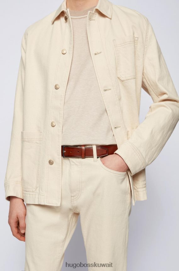 4TFNJN586 بني متوسط/بني غامق Hugo Boss حزام كارميلو 50455085 بني متوسط