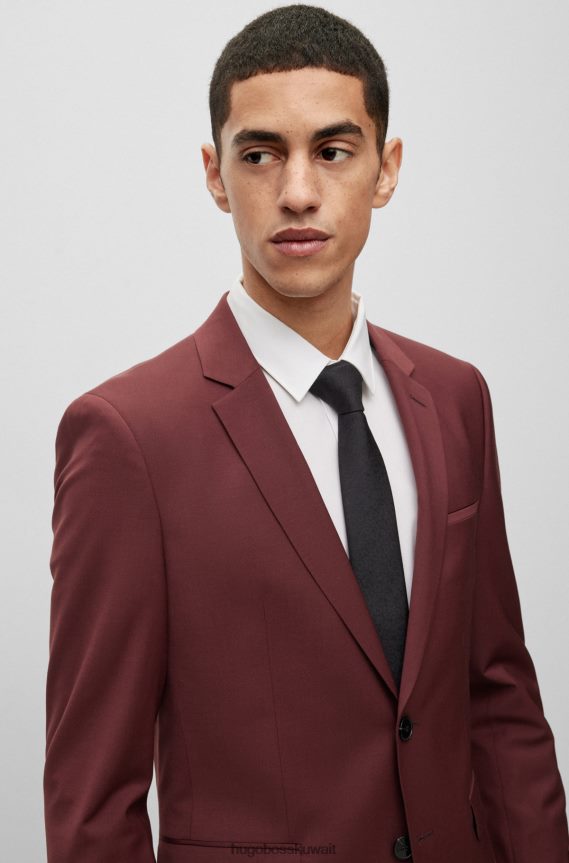 4TFNJN5872 أسود Hugo Boss ربطة عنق هوغو سوداء رسمية بنمط منسوج من قماش الجاكار