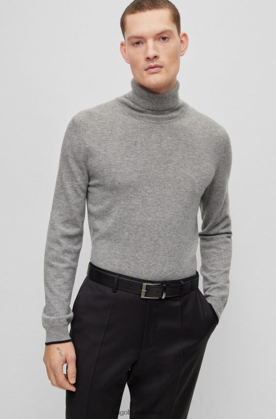 4TFNJN5876 بني غامق Hugo Boss حزام من الجلد الإيطالي ذو وجهين مع لوحة وإبزيم دبوس هوغو بني داكن