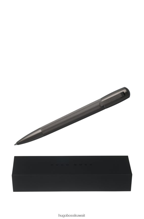 4TFNJN5888 الرمادي الداكن Hugo Boss قلم حبر جاف من النحاس المطلي هوغو باللون الرمادي الداكن