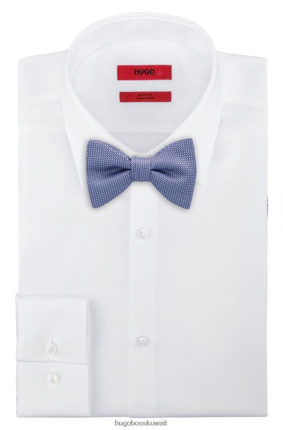 4TFNJN5929 ضوء ارجواني Hugo Boss ربطة عنق منقوشة من قماش الجاكار الحريري من هوغو باللون الأرجواني الفاتح