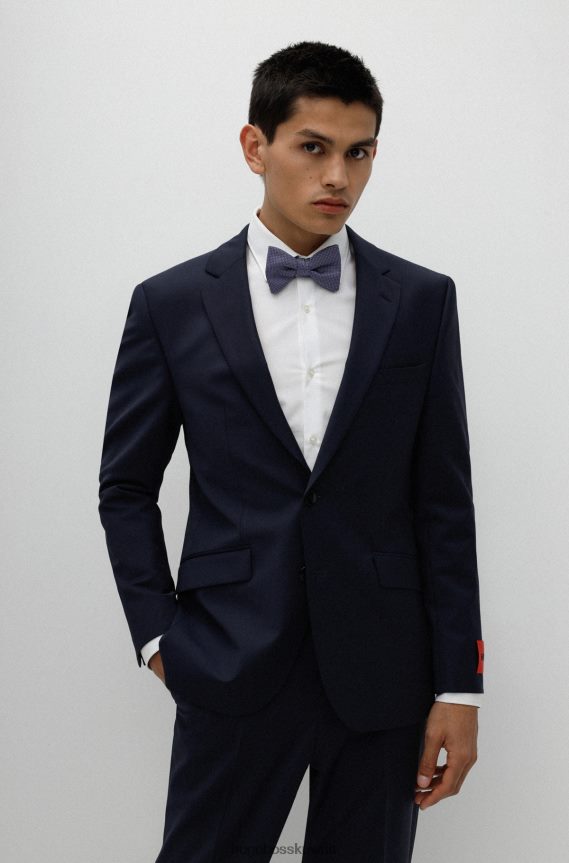 4TFNJN5929 ضوء ارجواني Hugo Boss ربطة عنق منقوشة من قماش الجاكار الحريري من هوغو باللون الأرجواني الفاتح