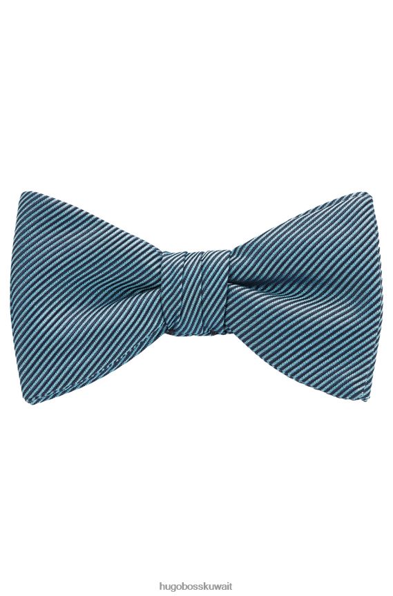 4TFNJN5930 الفيروز Hugo Boss ربطة عنق هوغو من حرير الجاكار باللون الفيروزي مع نمط مخطط