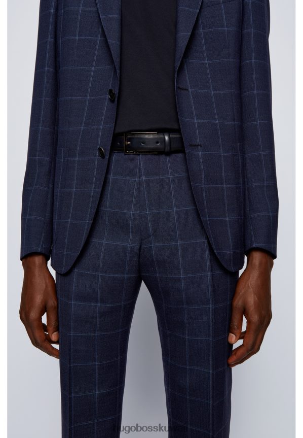 4TFNJN593 البحرية / البني Hugo Boss حزام كارميلو 50452402 البحرية