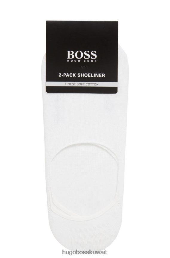 4TFNJN600 أسود/أبيض Hugo Boss جوارب - قطعتان من بطانة الحذاء 50388442 أسود