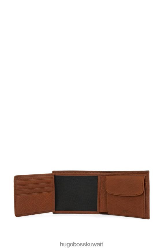 4TFNJN602 تان Hugo Boss محفظة ثلاثية الطي كروستاون 50451811 تان