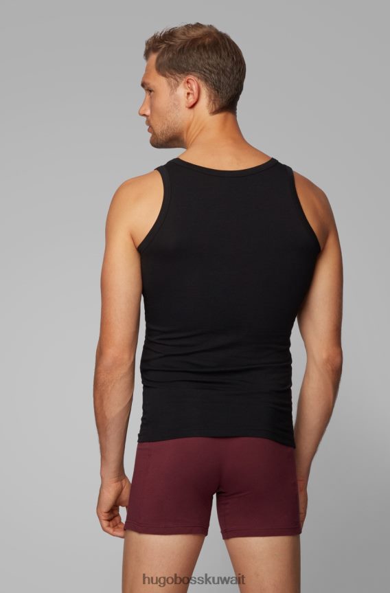 4TFNJN614 أبيض أسود Hugo Boss خزان 2 قطعة - 50325406 أبيض