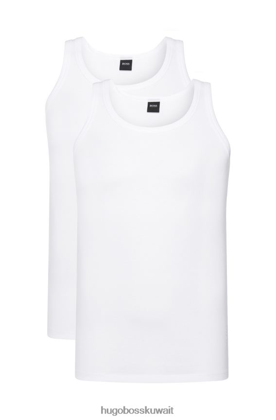 4TFNJN614 أبيض أسود Hugo Boss خزان 2 قطعة - 50325406 أبيض