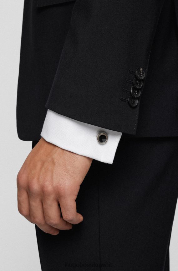 4TFNJN619 أسود/أزرق Hugo Boss أزرار أكمام سيموني - 50219288 أسود