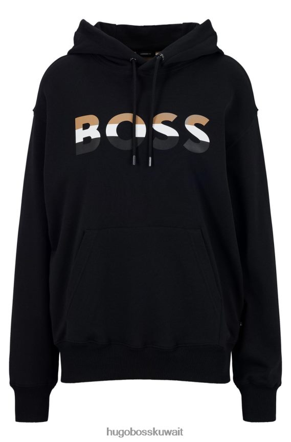 4TFNJN61 أسود/أبيض Hugo Boss للجنسين هوديي ايكوني 50491404 أسود