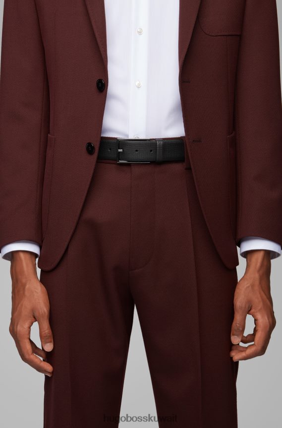 4TFNJN628 أسود Hugo Boss حزام كارميلو S 50262032 أسود