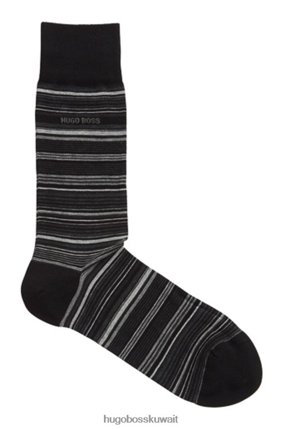 4TFNJN633 أسود/كحلي/أزرق فاتح Hugo Boss جوارب مخططة 50414697 أسود