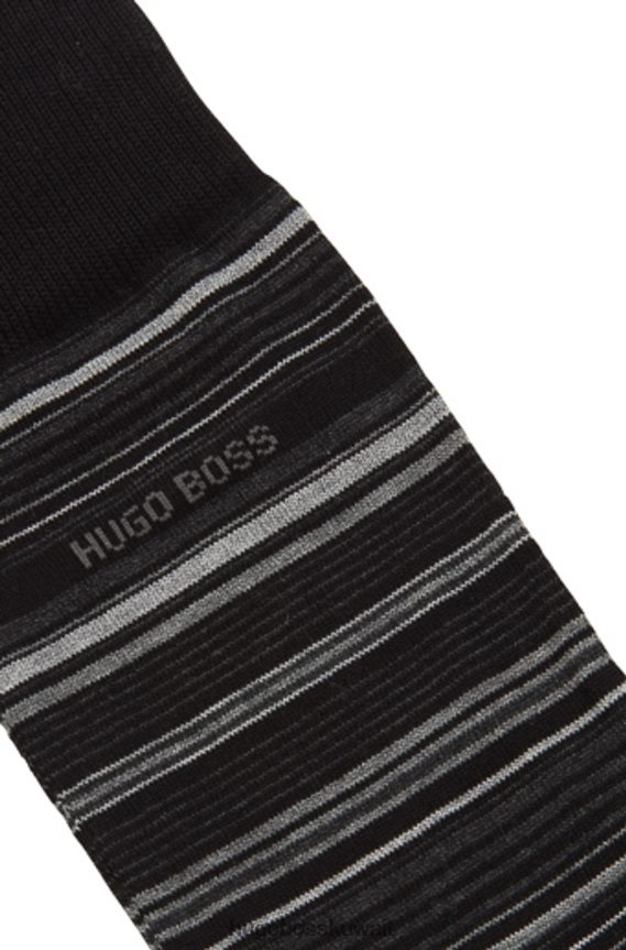 4TFNJN633 أسود/كحلي/أزرق فاتح Hugo Boss جوارب مخططة 50414697 أسود