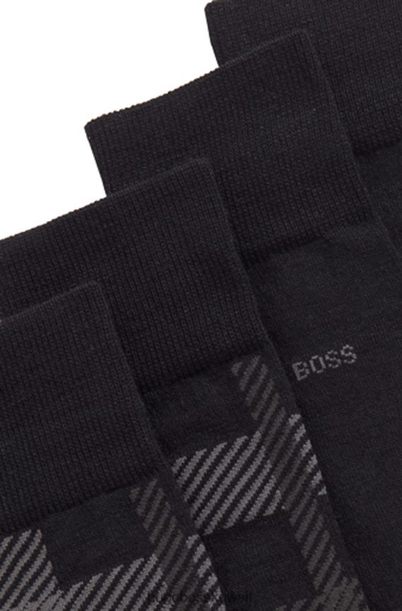 4TFNJN634 البحرية / أسود / أزرق فاتح Hugo Boss عبوة من 2 جوارب 50414696 كحلي