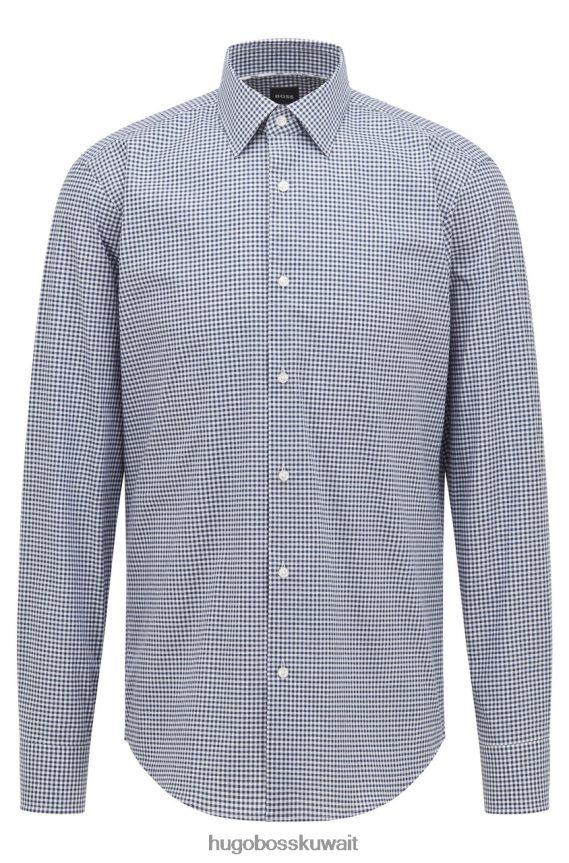 4TFNJN63 أزرق/وردي/كحلي Hugo Boss قميص الحافلة h-جو 50469369 أزرق