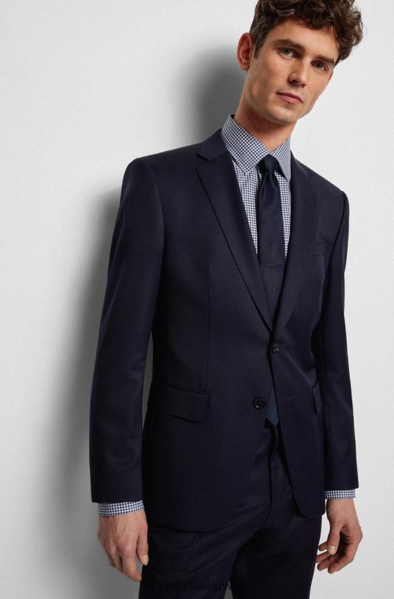 4TFNJN63 أزرق/وردي/كحلي Hugo Boss قميص الحافلة h-جو 50469369 أزرق