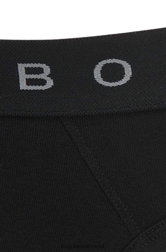 4TFNJN647 أبيض أسود Hugo Boss ملخصات 50377701 الأبيض