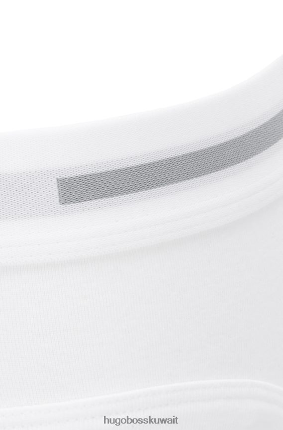 4TFNJN647 أبيض أسود Hugo Boss ملخصات 50377701 الأبيض