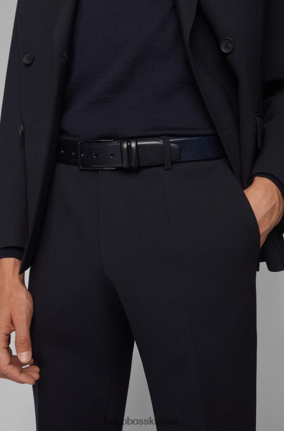 4TFNJN648 Medbrwn/الصدأ/البحرية/medbrown/البني Hugo Boss حزام - كارميلو - 50239979 medbrwn