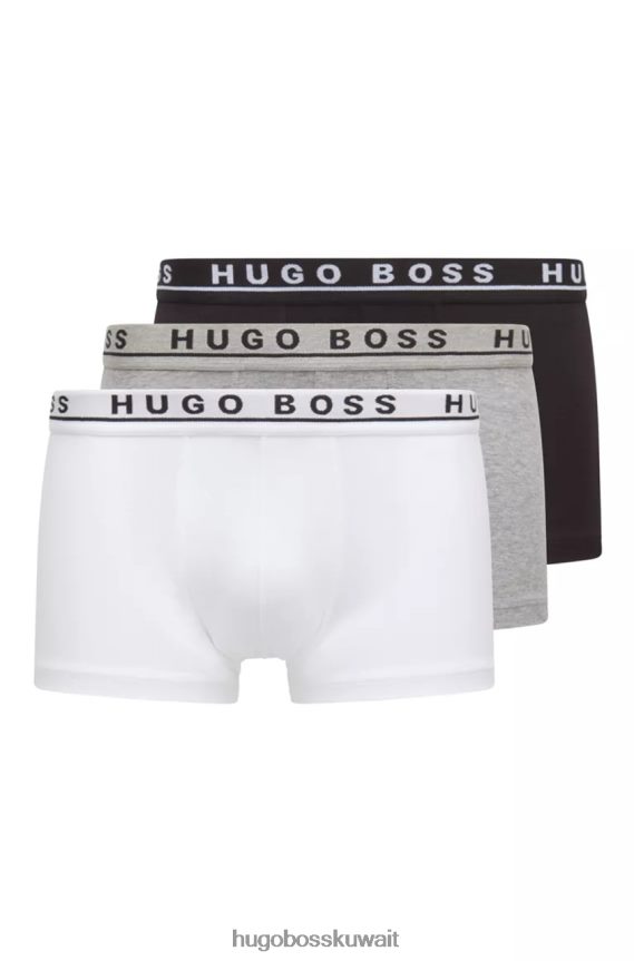 4TFNJN654 متنوعة/رمادي مفتوح/أسود/أزرق/أبيض Hugo Boss بوكسر 3 قطع - 50325403 متنوع