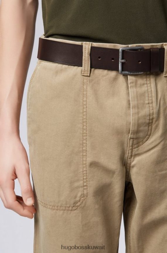 4TFNJN656 أسود/بني Hugo Boss حزام كاجوال - جيكو - 50386229 أسود