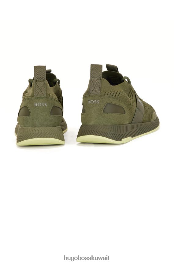 4TFNJN659 أسود/أخضر/طبيعي/رمادي فاتح/أزرق ساطع Hugo Boss المدربين التيتانيوم 50470596 الأسود