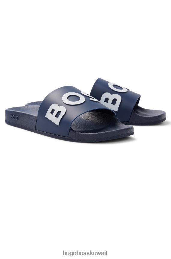 4TFNJN663 أزرق داكن/برتقالي/أصفر/أزرق فاتح/أحمر ساطع/أسود Hugo Boss خليج الشرائح 50471271 أزرق غامق