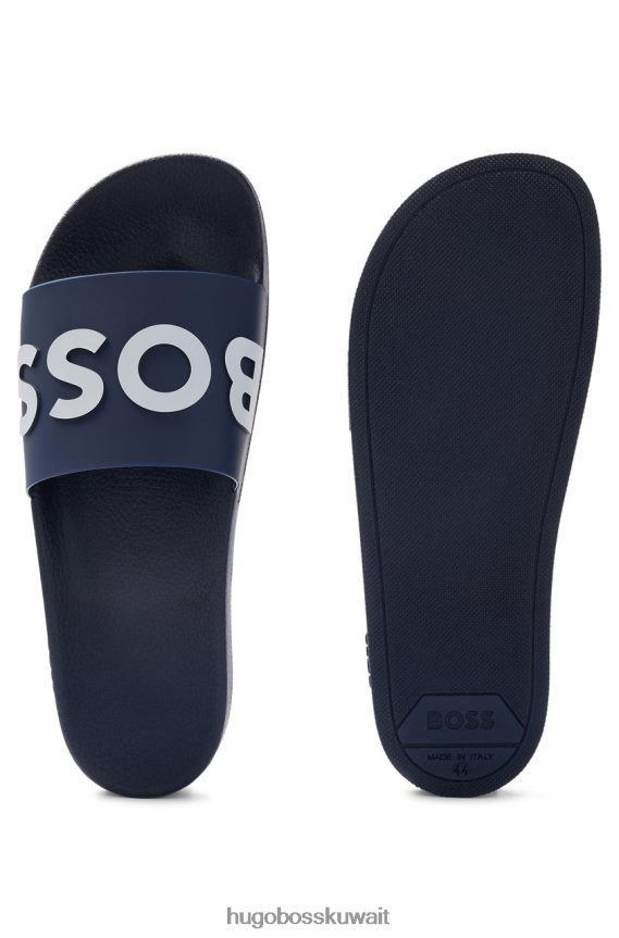 4TFNJN663 أزرق داكن/برتقالي/أصفر/أزرق فاتح/أحمر ساطع/أسود Hugo Boss خليج الشرائح 50471271 أزرق غامق