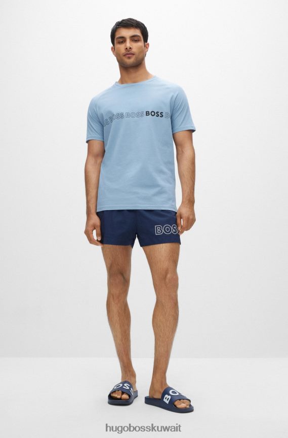 4TFNJN663 أزرق داكن/برتقالي/أصفر/أزرق فاتح/أحمر ساطع/أسود Hugo Boss خليج الشرائح 50471271 أزرق غامق