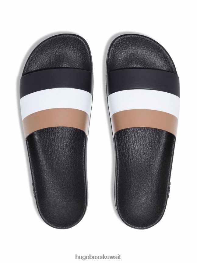 4TFNJN664 بني / أسود / أبيض Hugo Boss خليج الشرائح 50465515 البني