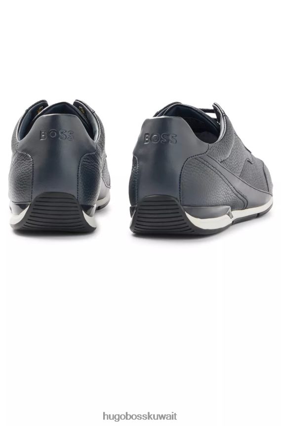 4TFNJN668 أزرق غامق/بني متوسط Hugo Boss المدربين زحل رقم 50470378 أزرق داكن