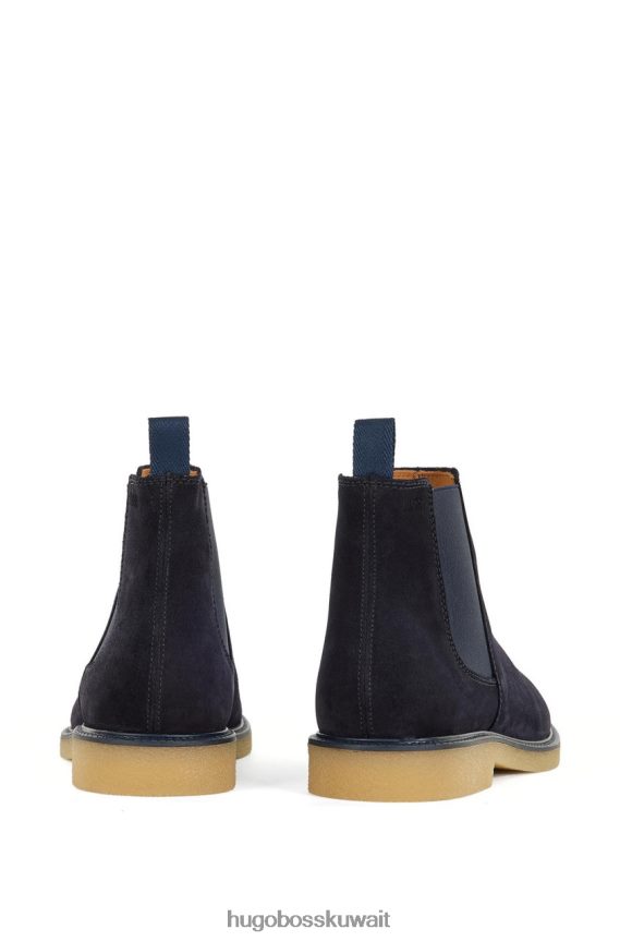 4TFNJN671 بني غامق/أزرق غامق Hugo Boss حذاء من جلد الغزال تونلي 50460014 بني داكن