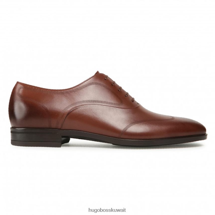 4TFNJN676 بني/كحلي Hugo Boss ربط الحذاء حتى كينسينغتون أكسفورد 50452192 البني