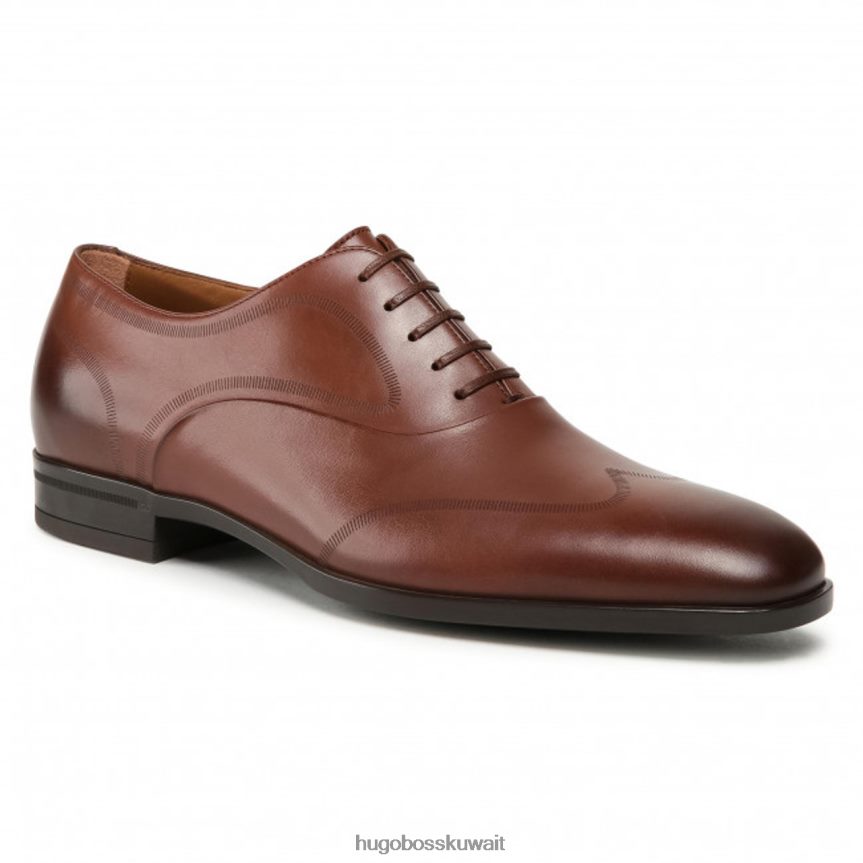 4TFNJN676 بني/كحلي Hugo Boss ربط الحذاء حتى كينسينغتون أكسفورد 50452192 البني