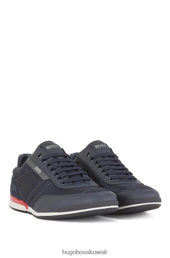 4TFNJN680 البحرية / الأبيض / الأزرق / الرمادي / الأحمر Hugo Boss أحذية زحل 50455313 البحرية