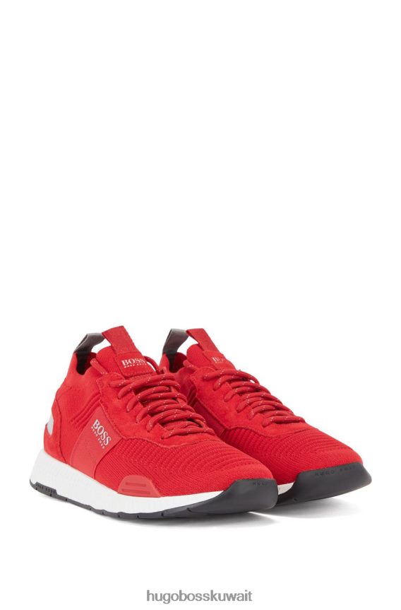 4TFNJN681 أحمر/أسود/زيتوني Hugo Boss أحذية التيتانيوم 50452034 الأحمر