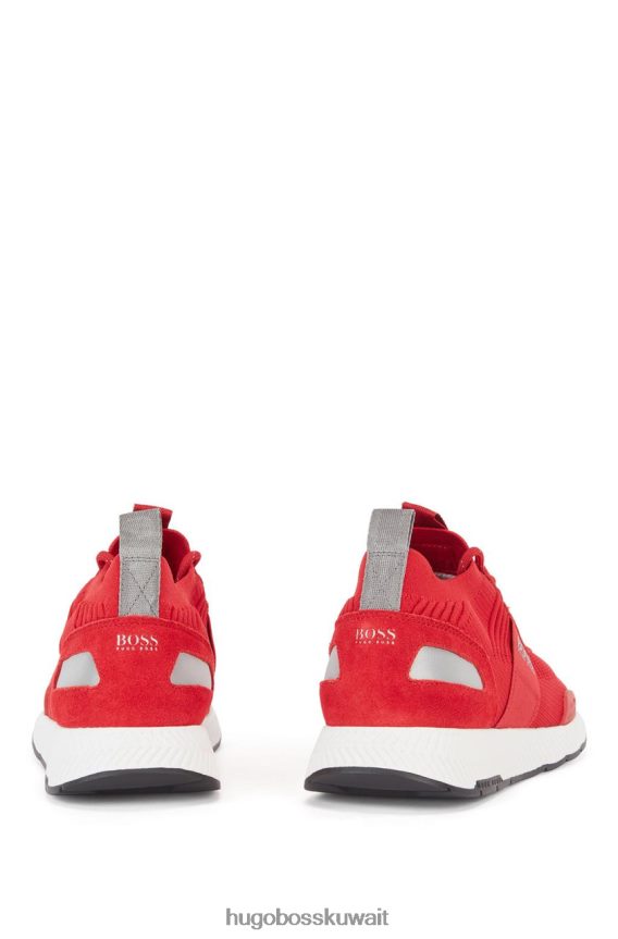 4TFNJN681 أحمر/أسود/زيتوني Hugo Boss أحذية التيتانيوم 50452034 الأحمر