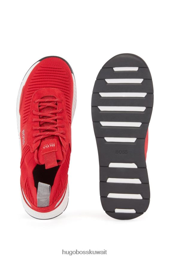 4TFNJN681 أحمر/أسود/زيتوني Hugo Boss أحذية التيتانيوم 50452034 الأحمر