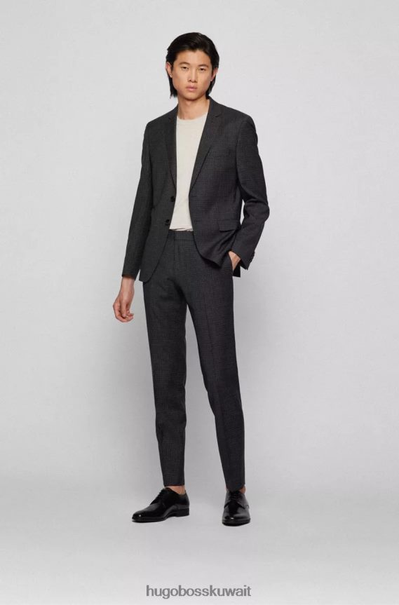 4TFNJN684 أسود/بني متوسط Hugo Boss حذاء كينسينجتون برباط 50385015 أسود