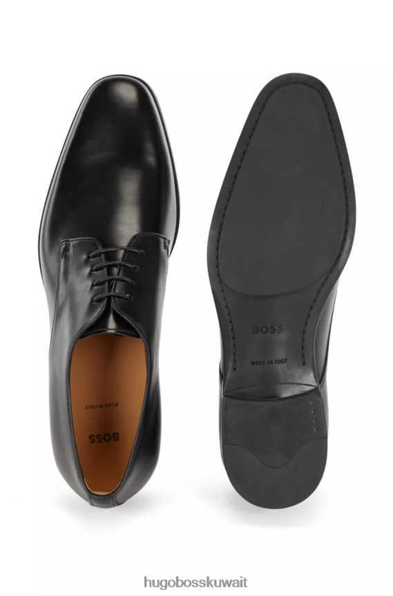 4TFNJN684 أسود/بني متوسط Hugo Boss حذاء كينسينجتون برباط 50385015 أسود