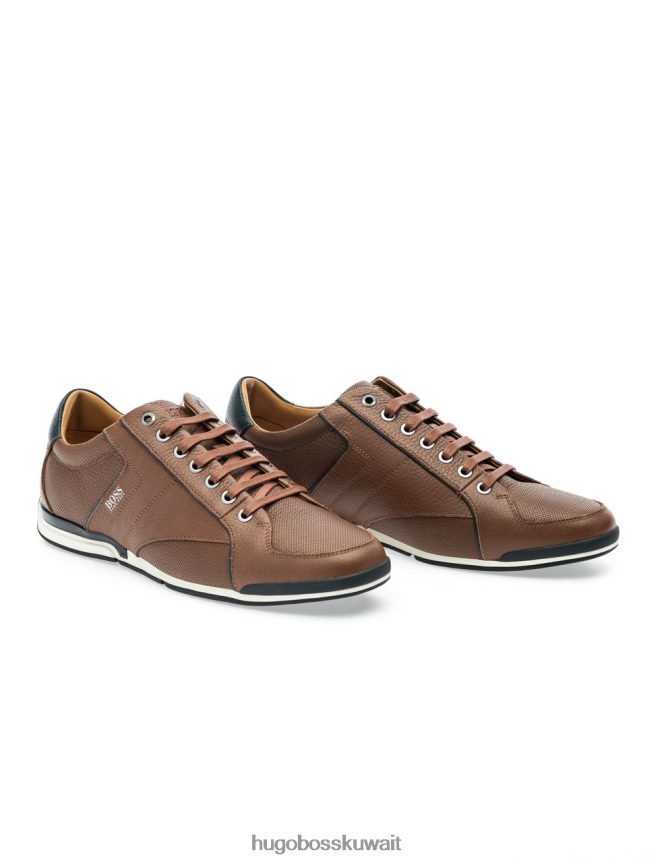 4TFNJN688 أزرق غامق/بني/أبيض Hugo Boss أحذية زحل 50417392 كحلي